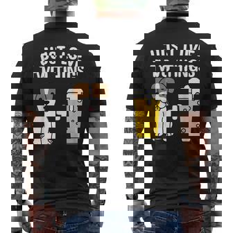 ビールジャック・ラッセル・テリア犬 メンズTシャツ バックプリント - Kawaiitshirt