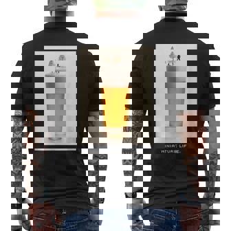 ビール冷え切ってます メンズTシャツ バックプリント - Kawaiitshirt