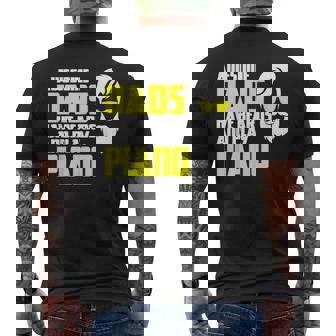 メンズ ピアニスト ピアノ奏者 父の日 言うピアノ奏者 メンズTシャツ バックプリント - Kawaiitshirt