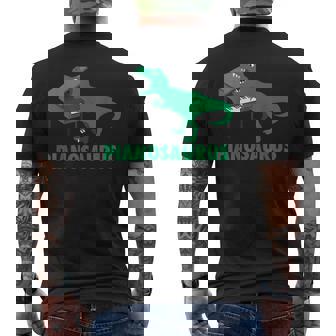 ピアノサウルス ピアノ 恐竜 パーカッション音楽 面白いギフト メンズTシャツ バックプリント - Kawaiitshirt