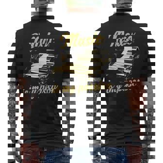 ピアノ鍵盤 メンズTシャツ バックプリント - Kawaiitshirt