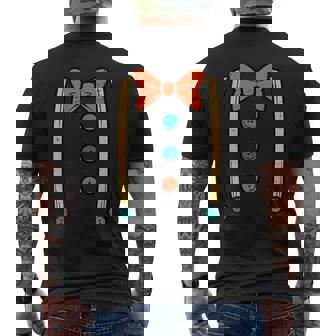 ピエロ 蝶ネクタイ サスペンダー コスチューム かわいい ハロウィン 男性 男の子 キッズ メンズTシャツ バックプリント - Kawaiitshirt