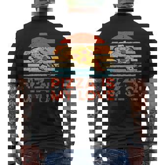 ピザ・イズ・マイ・ラブ メンズTシャツ バックプリント - Kawaiitshirt