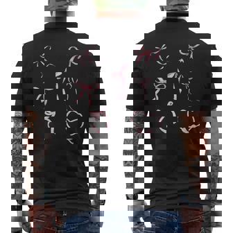 ピンクボウコケット美学 メンズTシャツ バックプリント - Kawaiitshirt