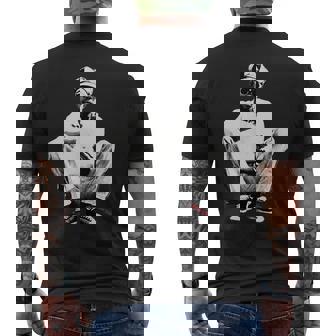ピーター・トッシュ 座っている写真 リー・ジャフィー メンズTシャツ バックプリント - Kawaiitshirt