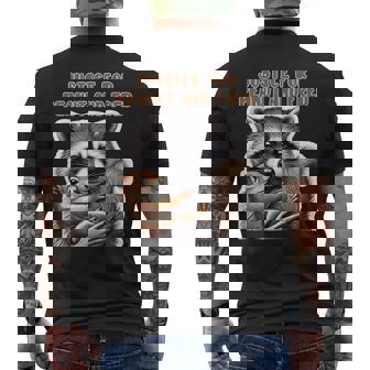 ピーナッツとフレッドの正義 ピーナッツリス フレッドアライグマ メンズTシャツ バックプリント - Kawaiitshirt