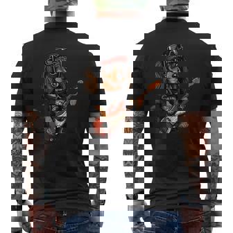 ファニー ダックスフンド キュート ロックンロール ロッカー パンク メンズTシャツ バックプリント - Kawaiitshirt