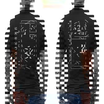 ファニー フィボナッチ ゴールド スパイラル オタク 数学教師 ギフト メンズTシャツ バックプリント - Kawaiitshirt