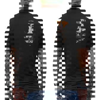 ファニージャックラッセルテリア ポケットに入った恋人向け メンズTシャツ バックプリント - Kawaiitshirt