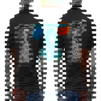 ファニースペースキャット Ufo 宇宙人 空飛ぶ猫 ギャラクシープラネット グラフィック メンズTシャツ バックプリント - Kawaiitshirt