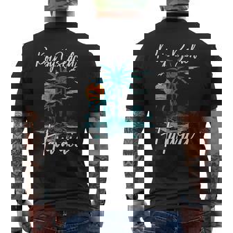 ファミリーバケーション レトロ サンセット ハワイ ポイプー ビーチ メンズTシャツ バックプリント - Kawaiitshirt