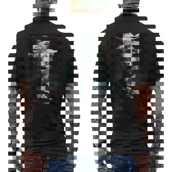 ファンタジー かわいい 白 ヤギ スーツ メンズTシャツ バックプリント - Kawaiitshirt