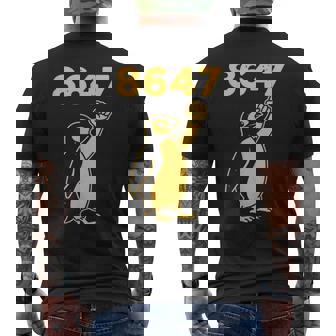 フィストペンギン-ウィースタンドウィズペンギン-ファニー8647 メンズTシャツ バックプリント - Kawaiitshirt