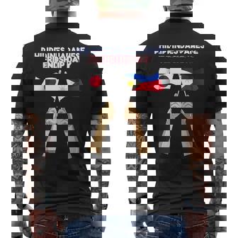 フィリピン フィリピン人 日本人 日本 ジャピーノ プラウド 混合dna メンズTシャツ バックプリント - Kawaiitshirt