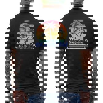 フィリピン ボラカイ島 旅行 カクテル 休暇 ビーチ 波 夏 ヤシの木 マニラ首都圏 パラワン州 セブ島 ボホール州 メンズTシャツ バックプリント - Kawaiitshirt