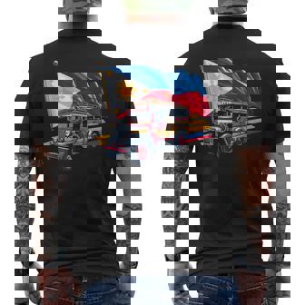 フィリピン国旗 誇り高きフィリピン土産 フィリピンジープニー メンズTシャツ バックプリント - Kawaiitshirt