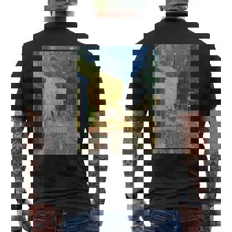 フィンセントファンゴッホの夜のカフェテラス メンズTシャツ バックプリント - Kawaiitshirt