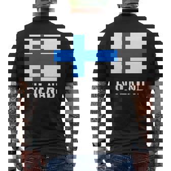 フィンランドの国旗 メンズTシャツ バックプリント - Kawaiitshirt