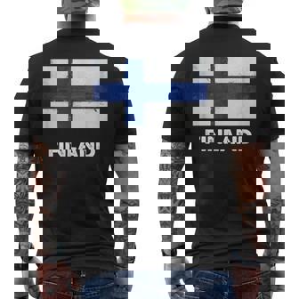フィンランド国旗tシャツ メンズTシャツ バックプリント - Kawaiitshirt
