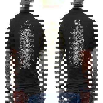 フェイズオブザムーン 生命の樹サークル メンズTシャツ バックプリント - Kawaiitshirt