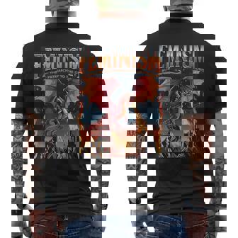 フェミニズム ドラゴン 家父長制を地面に燃やす フェミニスト メンズTシャツ バックプリント - Kawaiitshirt