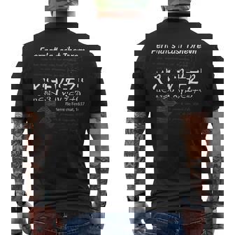 フェルマーの最終定理による設計 メンズTシャツ バックプリント - Kawaiitshirt