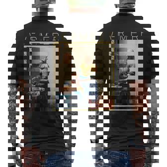 フェルメール 面白いtシャツ アート 牛乳を注ぐ女 絵画 メンズ レディース 面白い 服 美術 油彩画 メンズTシャツ バックプリント - Kawaiitshirt