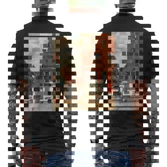 フェルメール【小路】贈り物 ギフト メンズTシャツ バックプリント - Kawaiitshirt