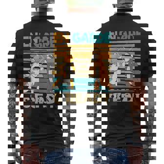 フェンシング猫ナマケモノファニーフェンサー メンズTシャツ バックプリント - Kawaiitshirt