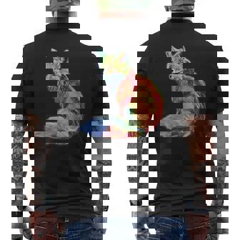 フォックス 賢いキツネ 森の動物たち メンズTシャツ バックプリント - Kawaiitshirt