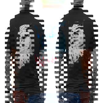 フクロウの傑作 雪フクロウ 鳥アート 動物 雪フクロウ メンズTシャツ バックプリント - Kawaiitshirt