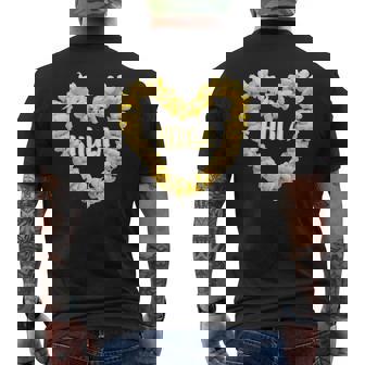 フラプルメリアハート レイダンサー ハワイ メンズTシャツ バックプリント - Kawaiitshirt