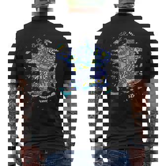 フランス 地図 ヨーロッパ パリ ツアー エッフェル フランス バケーション お土産 メンズTシャツ バックプリント - Kawaiitshirt