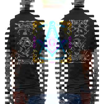 フリーメーソンのシンボル「誠実さをもってリードするフリーメーソンの父」 メンズTシャツ バックプリント - Kawaiitshirt