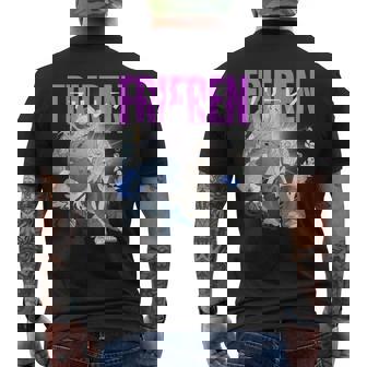 フリーレンと一緒にネモフィラの花園でくつろぐ時間。 メンズTシャツ バックプリント - Kawaiitshirt