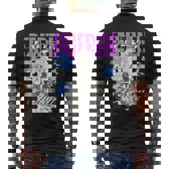 フリーレンと一緒にネモフィラの花園で冷やす時間 メンズTシャツ バックプリント - Kawaiitshirt