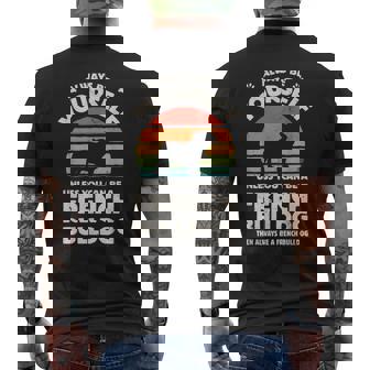 フレンチブルドッグ Always Be Yourself レトロ ヴィンテージ 60年代 70年代 犬 メンズTシャツ バックプリント - Kawaiitshirt