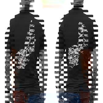 フレンチホルンのドローイング メンズTシャツ バックプリント - Kawaiitshirt