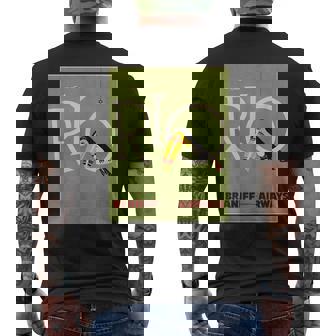 ブラジルオオハシ航空ヴィンテージ旅行ポスターリオデジャネイロ メンズTシャツ バックプリント - Kawaiitshirt