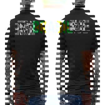 ブラジル国旗 ブラジリアンサッカーファン メンズ レディース ボーイズ ガールズ キッズ メンズTシャツ バックプリント - Kawaiitshirt