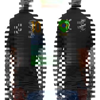 ブラジル国旗 ブラジルのプライド愛好家 メンズTシャツ バックプリント - Kawaiitshirt
