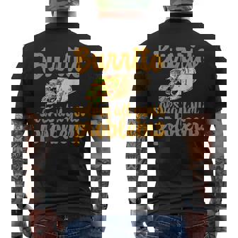 ブリトーはあなたの問題をすべて解決します Burritoolves All Your Problems メンズTシャツ バックプリント - Kawaiitshirt