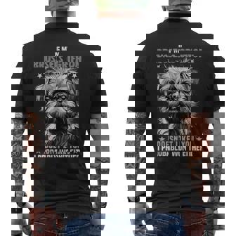 ブリュッセル グリフォン 愛犬家の飼い主のためのデザイン ブリュッセル グリフォン メンズTシャツ バックプリント - Kawaiitshirt