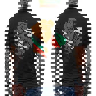 ブルガリア 国旗 パワーハンドフィスト ブルガリアルーツ ブルガリアプライド メンズTシャツ バックプリント - Kawaiitshirt