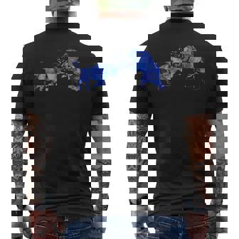 ブル対ベア株式市場投資家トレーダー メンズTシャツ バックプリント - Kawaiitshirt