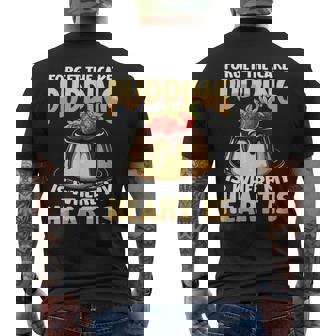 プディングはどこに私の心はチョコレートプリンの恋人 メンズTシャツ バックプリント - Kawaiitshirt