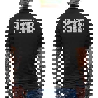 プラタ 姓 レトロ ヒスパニック メキシコ スペイン語 家族 メンズTシャツ バックプリント - Kawaiitshirt