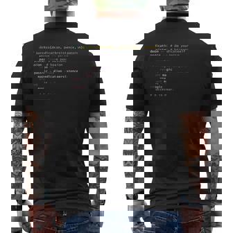 プログラミングシンタックス パイソンコード コンピューター ギーク コーディングギフト メンズTシャツ バックプリント - Kawaiitshirt