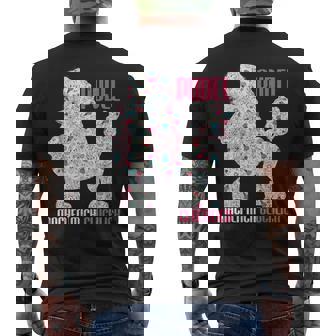 プードル メイクミーハッピー ヴィンテージ プードル メンズTシャツ バックプリント - Kawaiitshirt