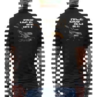 ヘラクレスカブトムシの写真 メンズTシャツ バックプリント - Kawaiitshirt